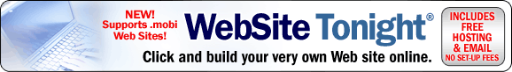 Build your Web site with WebSite Tonight. Professionally designed Web site templates provide advanced Web site design for users at all levels.